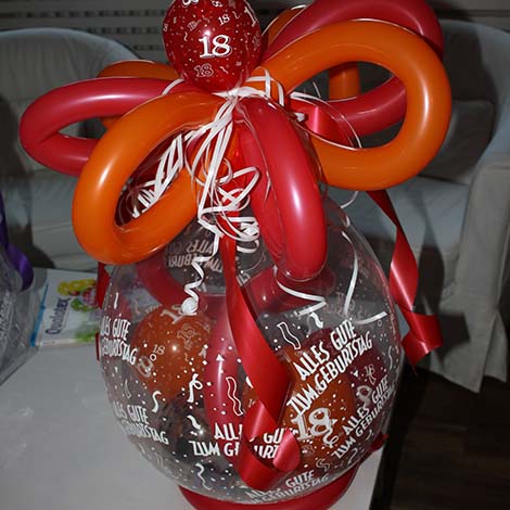 Verpackungsballon 18 rot orange