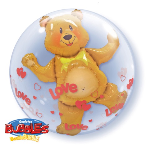 Double Bubble Love Hearts and Bear