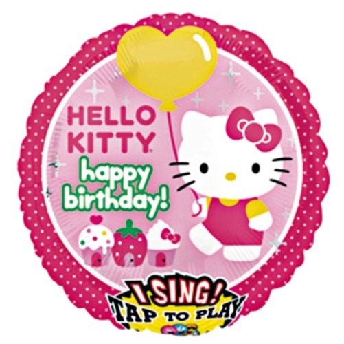 Singender Folienballon Birthday Kitty