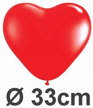 100 Herzballons 33cm