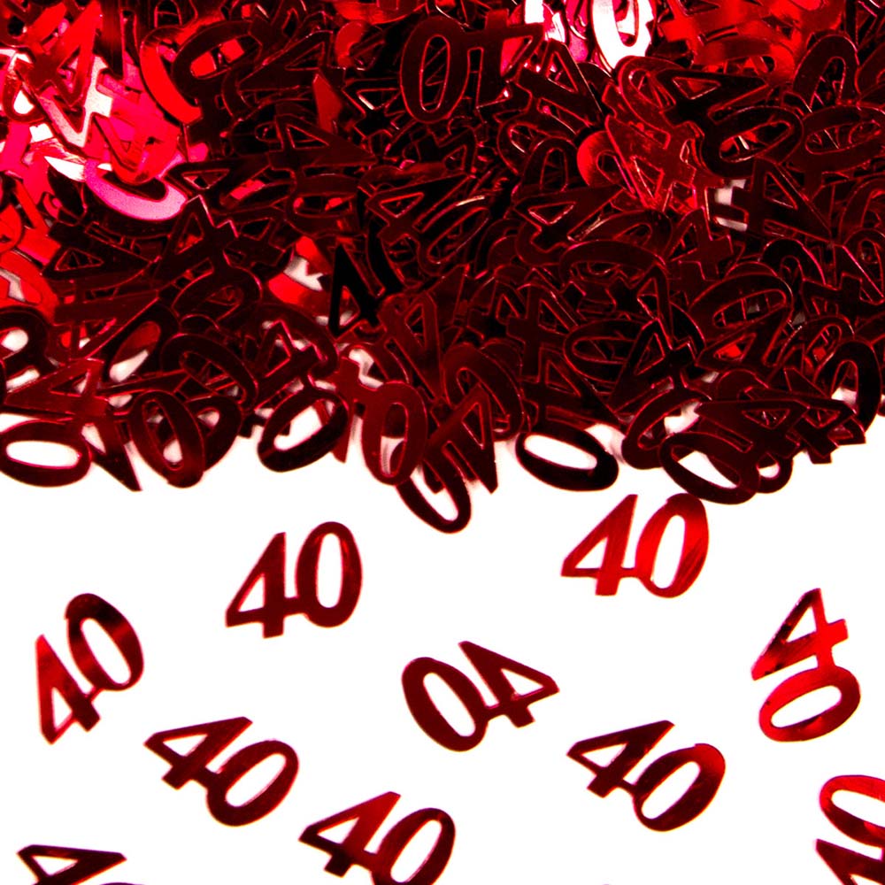 Konfetti Zahlenkonfetti 40 15g rot