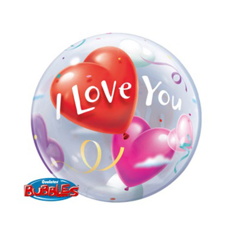 Bubble I Love You Heart Balloons