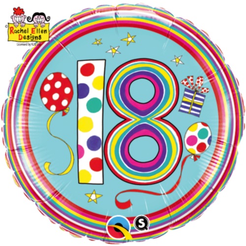 Happy Birthday Rachel Ellen Polka Dots and Stripes 18