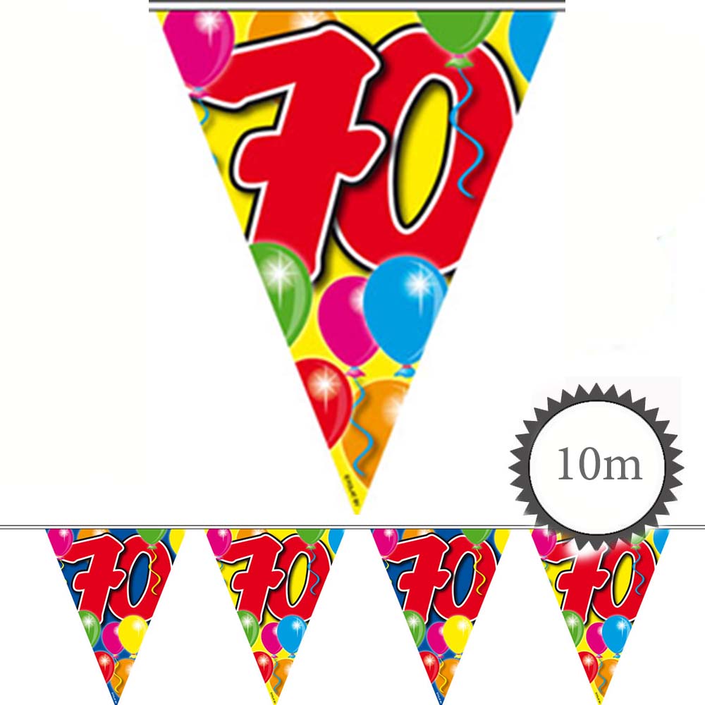 Wimpelkette Ballons 70 Geburtstag 10m