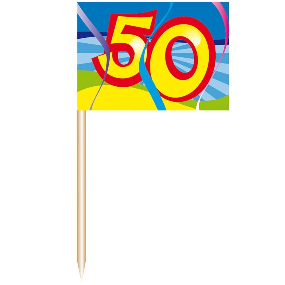 Party-Picker Swirl 50 Geburtstag 50 Stk.