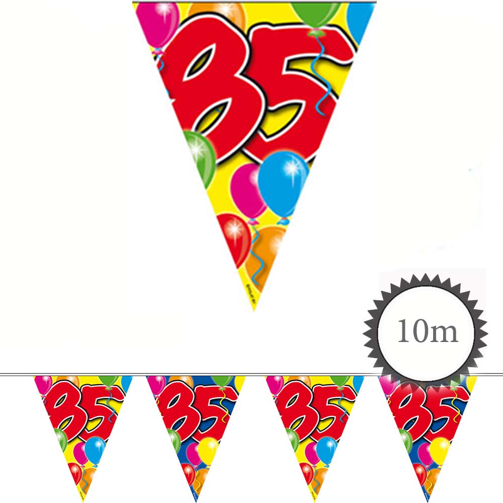 Wimpelkette Ballons 85 Geburtstag 10m