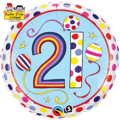 Happy Birthday Rachel Ellen Polka Dots and Stripes 21